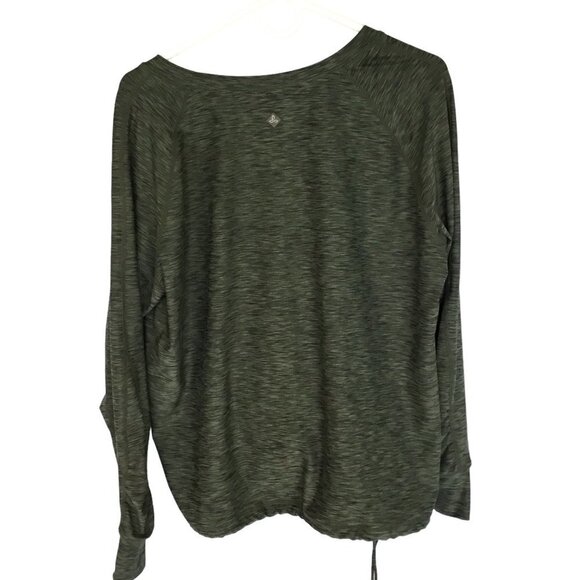 prAna Philipa Sweatshirt Stretchy Long Sleeve Drawstring Women's Sz Medium Gray - Picture 2 of 7